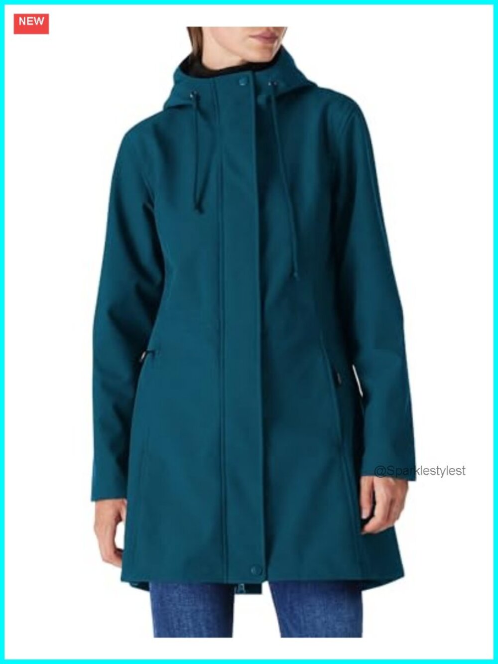 Waterproof Fleece Lined Hooded Softshell Rain Coat Women